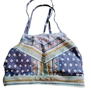 xhilaration Paisley Blue Bikini Halter top, 00281‎